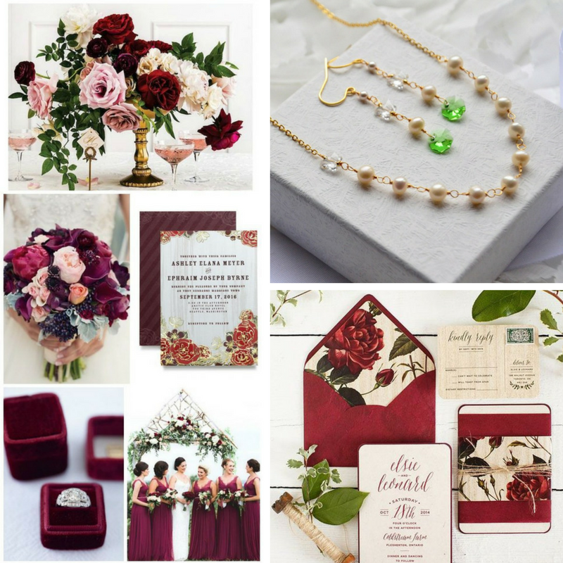 miss babacilu, bijuterii pentru nunta, bijuterii de par, rubiniu, rosu, marsala, cercei pentru mirese, coronite, tiare, 